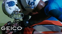 Geico 'Aw Snap'<br />
Production Company Dummy | Director Harold Einstein<br />
Jeff Sanders/AllanGraf Stunt Coordinator + Athlete Casting<br />
Football Uniforms + Equipment Provided by Hollywood Football Productions